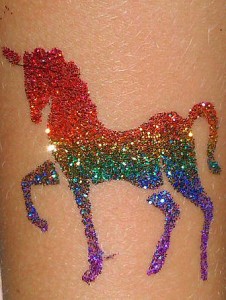 Colorful-Glitter-Unicorn-Tattoo-Design